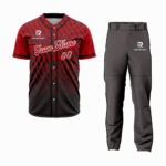 Custom Red Black-White Authentic Fade Fashion Baseball Uniform