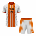 Custom Orange white Sublimation Tennis Uniform