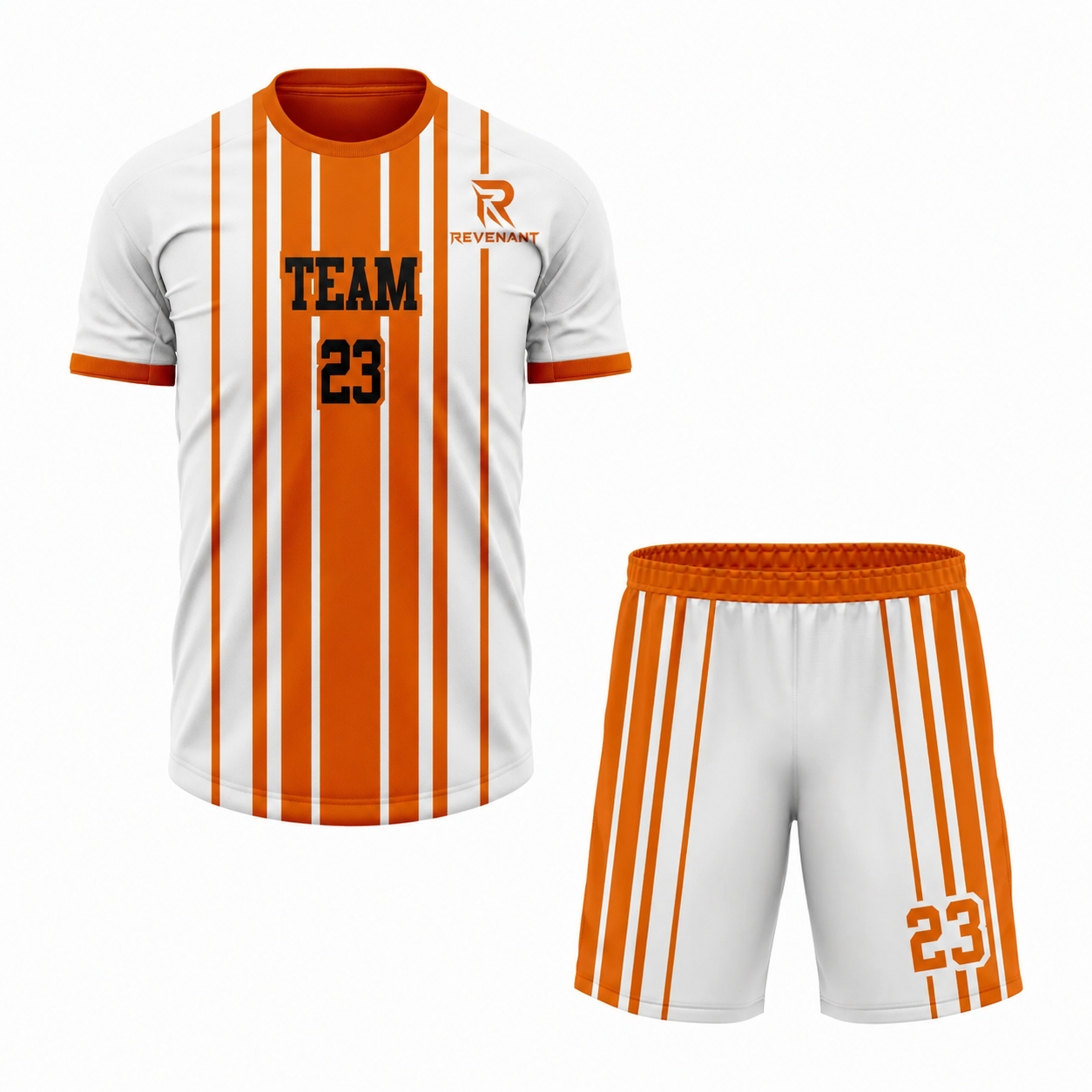 100 (2) Custom Orange white Sublimation Tennis Uniform - Image 1