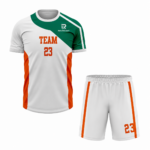 Custom Green Orange white Sublimation Tennis Uniform