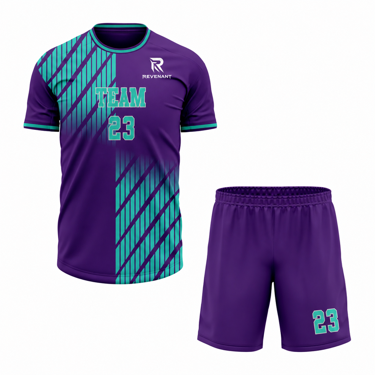 109 Custom Purple Cyan Sublimation volleyball Uniform - Image 1