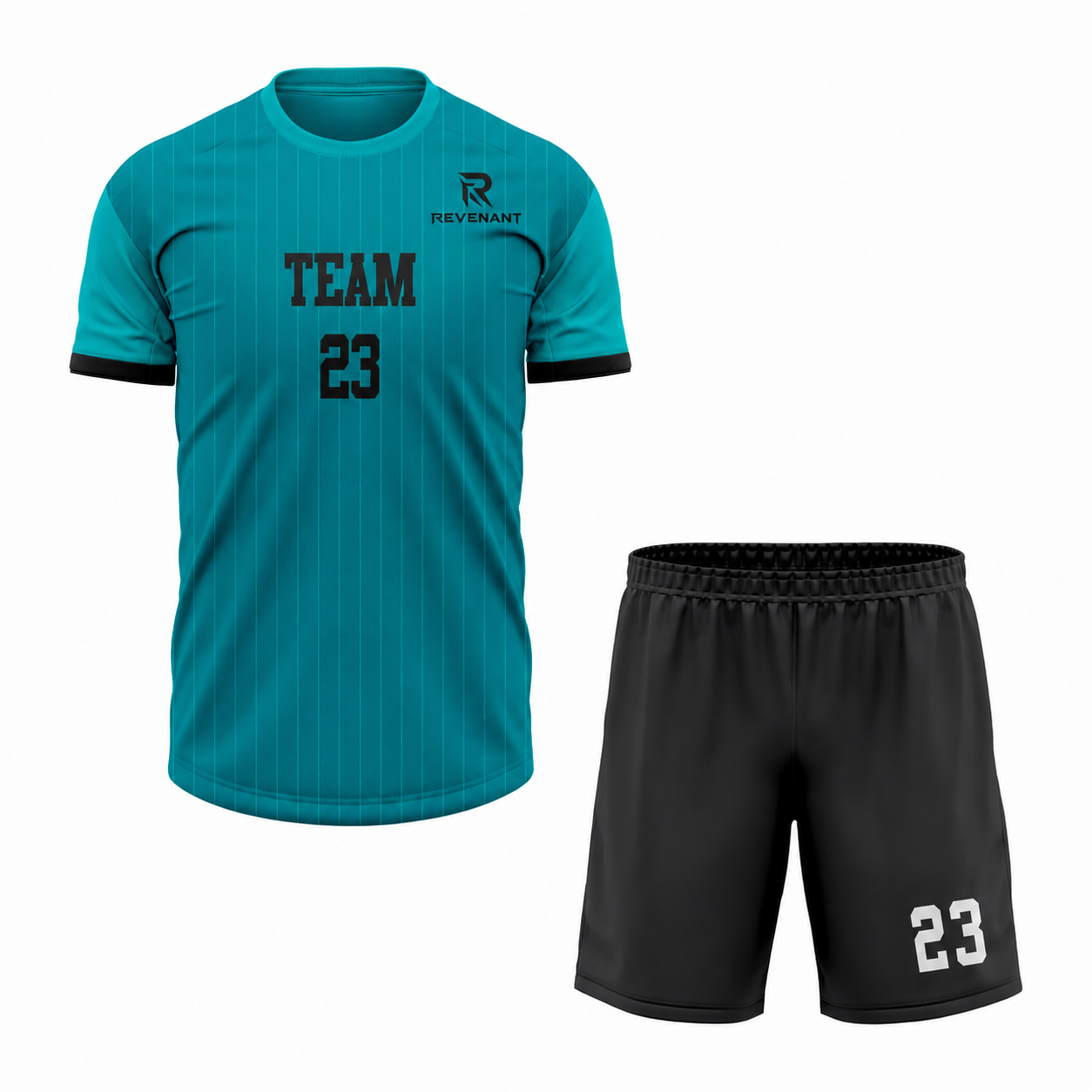 110 Custom Black Cyan Sublimation volleyball Uniform - Image 1