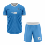 Custom Light Blue white Sublimation volleyball Uniform