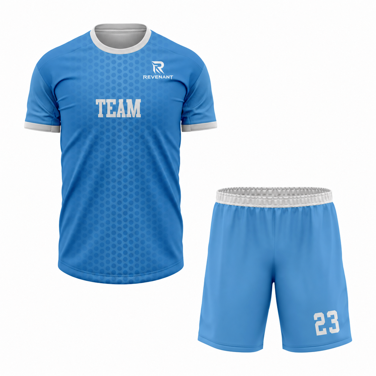 113 Custom Light Blue white Sublimation volleyball Uniform - Image 1