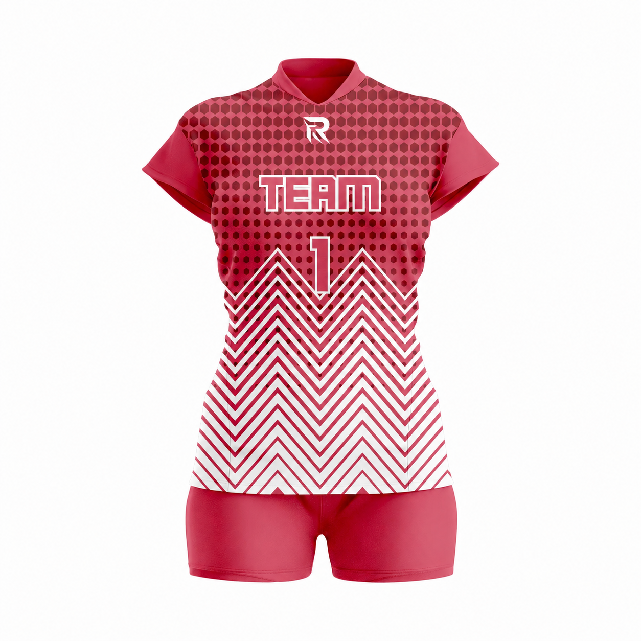 116 Custom Pink white Women Volleyball Team Uniform - Image 1