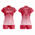 Custom Pink white Women Volleyball Team Uniform - Image 3
