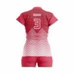 Custom Pink white Women Volleyball Team Uniform - Image 2