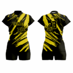 Custom Yellow Black Women Volleyball Team Uniform - Image 3