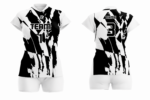 Custom Black white Women Volleyball Team Uniform - Image 3
