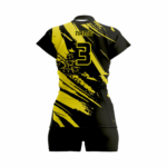 Custom Yellow Black Women Volleyball Team Uniform - Image 2