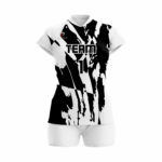 Custom Black white Women Volleyball Team Uniform