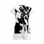 Custom Black white Women Volleyball Team Uniform - Image 2