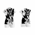 Custom Black white Women Volleyball Team Uniform - Image 3