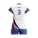 Custom Blue red white Women Volleyball Team Uniform - Image 2
