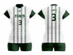 Custom Green white Women Volleyball Team Uniform - Image 3