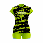 Custom green Black Women Volleyball Team Uniform