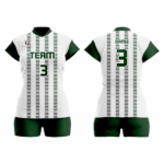 Custom Green white Women Volleyball Team Uniform - Image 3