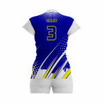 Custom Blue yellow white Women Volleyball Team Uniform - Image 2