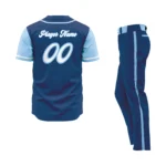 Custom Royal White-Light Blue Baseball Uniform - Image 2