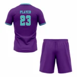 Custom Purple Cyan Sublimation volleyball Uniform - Image 2