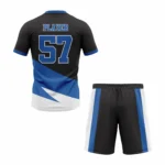 Custom Black Blue white Sublimation Soccer Uniform - Image 2