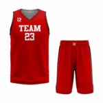 Custom Black Red- White Authentic Throwback Basketball Uniform