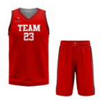 Custom Black Red- White Authentic Throwback Basketball Uniform
