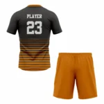 Custom Mustard Black Sublimation Tennis Uniform - Image 2