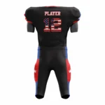 Custom Black USA Flag Authentic Football Uniform (with Integrated Pads) - Image 2