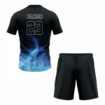 Custom Black blue white Sublimation Tennis Uniform - Image 2