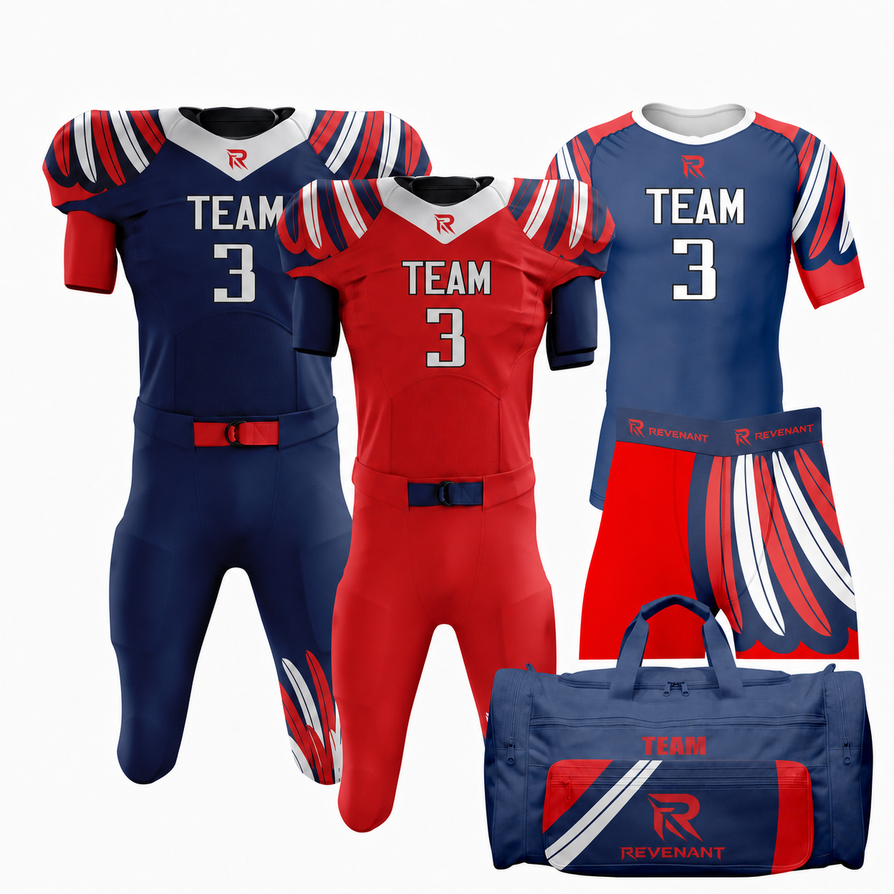 30 CUSTOM FOOTBALL TEAM UNIFORM PACKAGE DIAMOND PRO - Image 1