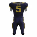 Custom Navy Blue yellow white Authentic Football Uniform (with Integrated Pads) - Image 2