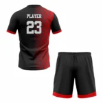 Custom Red Black Sublimation Soccer Uniform - Image 2