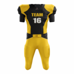 Custom Yellow Black Authentic Football Uniform (with Integrated Pads)