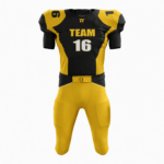Custom Yellow Black Authentic Football Uniform (with Integrated Pads)