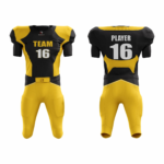 Custom Yellow Black Authentic Football Uniform (with Integrated Pads) - Image 3