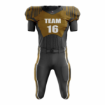Custom Brown Black Authentic Football Uniform (with Integrated Pads)