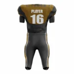 Custom Brown Black Authentic Football Uniform (with Integrated Pads) - Image 2