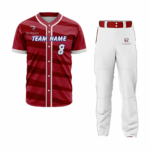 Custom Red -White Authentic Baseball Uniform
