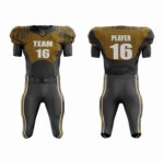Custom Brown Black Authentic Football Uniform (with Integrated Pads) - Image 3