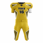 Custom Yellow white Black Authentic Football Uniform (with Integrated Pads)