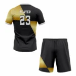 Custom Black Mustard Sublimation volleyball Uniform - Image 2
