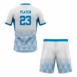 Custom White Blue Sublimation volleyball Uniform - Image 2