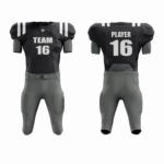 Custom Grey Black Authentic Football Uniform (with Integrated Pads) - Image 3