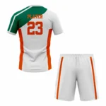 Custom Green Orange white Sublimation Tennis Uniform - Image 2