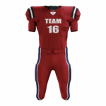Custom Maroon Black white Authentic Football Uniform (with Integrated Pads)