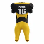 Custom Yellow Black Authentic Football Uniform (with Integrated Pads) - Image 2