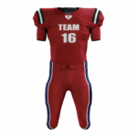 Custom Maroon Black white Authentic Football Uniform (with Integrated Pads)