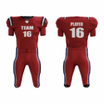 Custom Maroon Black white Authentic Football Uniform (with Integrated Pads) - Image 3