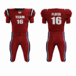 Custom Maroon Black white Authentic Football Uniform (with Integrated Pads) - Image 3